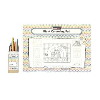 Giant Colouring Pad and Pencils Bundle
