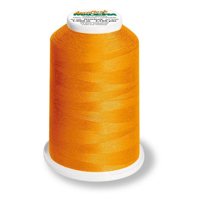 Madeira Neon Orange Aeroflock Overlocker Thread 1000m (9937) image number 1
