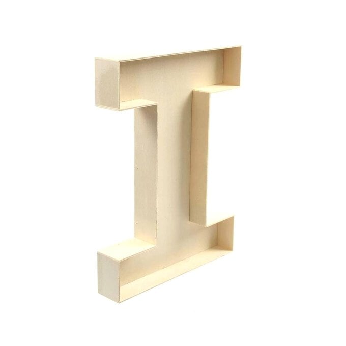 Wooden Fillable Letter I 22cm image number 1