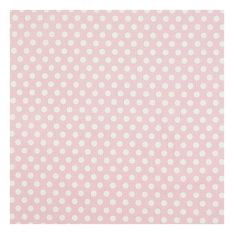Pink Medium Dot Cotton Fabric by the Metre