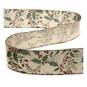 Holly and Mistletoe Wire Edge Printed Ribbon 63mm x 3m image number 2