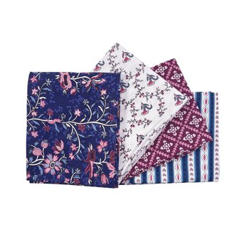 V&A Duchess Dowery Meadow Friends Cotton Fat Quarters 4 Pack