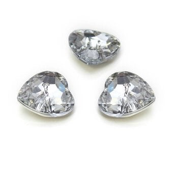 Hemline Clear Novelty Crystal Button 3 Pack