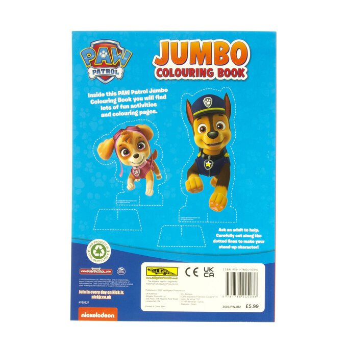Paw Patrol Jumbo Coloring Book, 80 Pages, Size: One Size