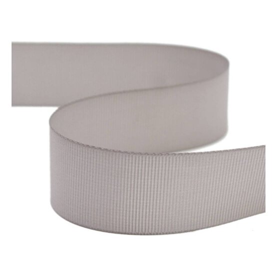 Grey Grosgrain Ribbon 25mm x 5m image number 1