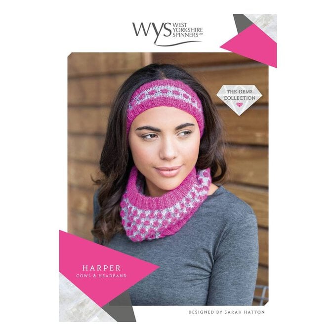 West Yorkshire Spinners Gems Harper Cowl and Headband Digital Pattern image number 1