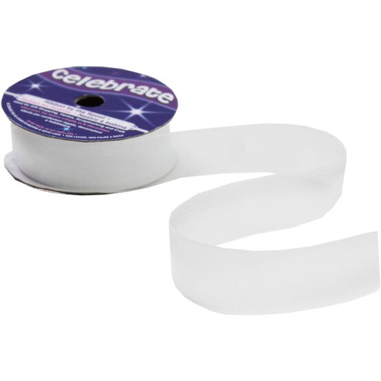 White Organdie Ribbon 12mm x 6m image number 3