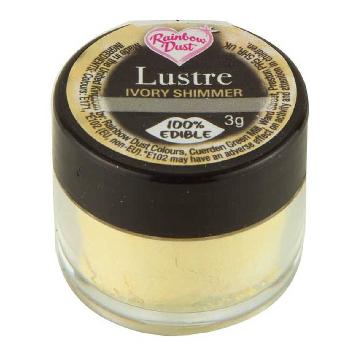 Rainbow Dust Ivory Shimmer Edible Silk Lustre Powder 3g Hobbycraft