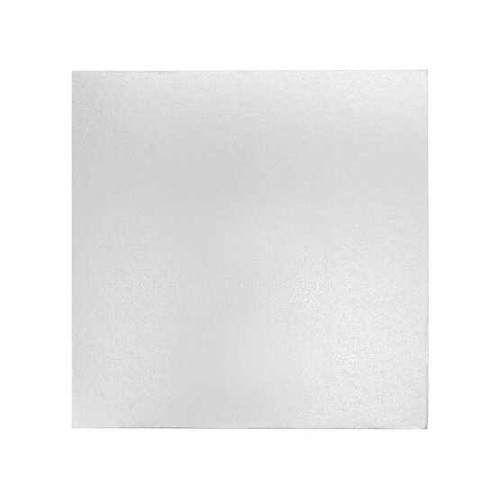 Silver Square Double Thick Card Cake Board 10 Inches image number 1