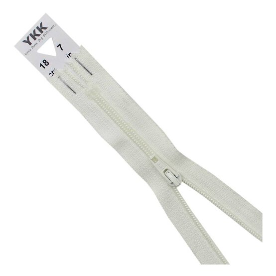 YKK Cream Dress and Skirt Zip 18cm