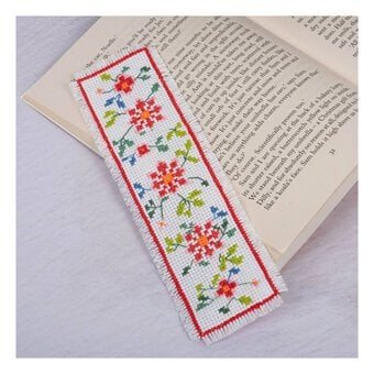 Trimits Floral Cross Stitch Bookmark Kit