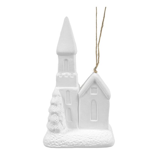 Hanging Ceramic Church Decoration 10cm image number 2