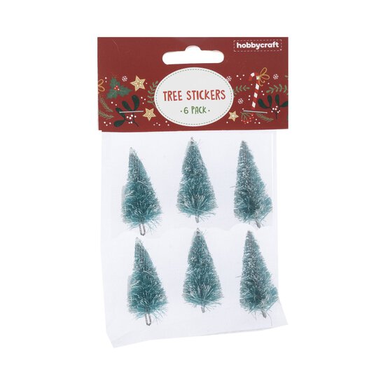 Bottle Brush Tree 3D Stickers 6 Pack  image number 4