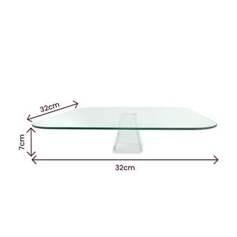 Whisk Glass Cake Stand 32cm x 32cm x 7cm  image number 4