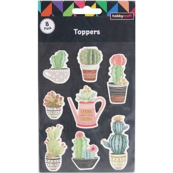 Cactus Spring Chipboard Stickers 8 Pack image number 3