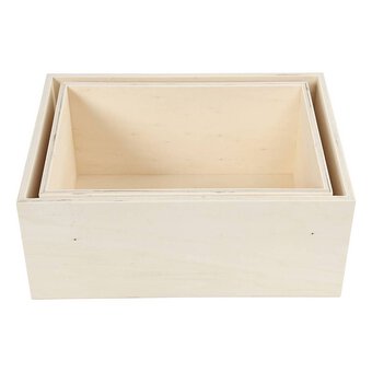 Natural Wooden Crates 2 Pack
