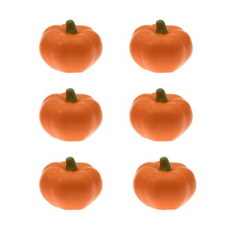 Resin Pumpkin Embellishments 6 Pack 