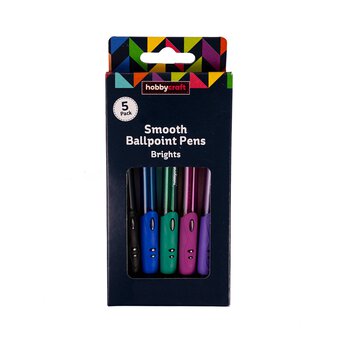 Bright Smooth Ballpoint Pens 5 Pack image number 4
