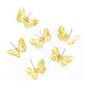 Adhesive Gold Glitter Butterflies 6 Pack image number 1