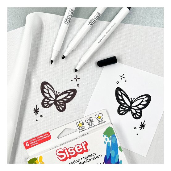 Siser Black Sublimation Markers 6 Pack image number 3