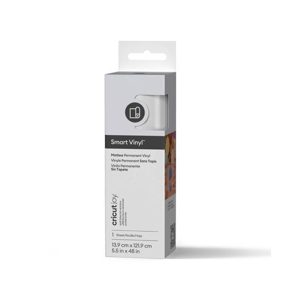 Cricut Joy White Permanent Smart Vinyl 5.5 x 48 Inches image number 1