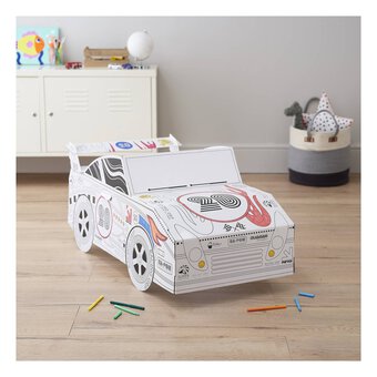 Colour-In Cardboard Racing Car