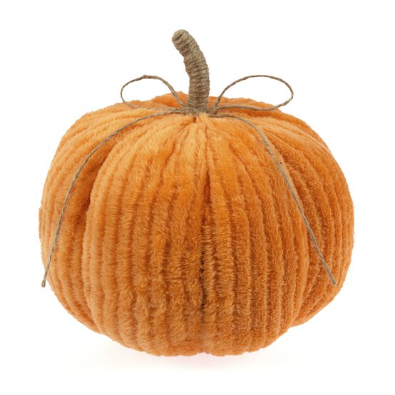 Orange Chenille Pumpkin 17cm image number 1