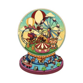 Mini Amusement Park Scene Stickers