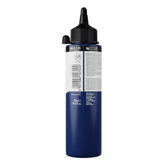 Daler-Rowney System3 Phthalo Blue Fluid Acrylic 250ml (142) image number 2