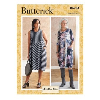 Butterick Women’s Dress Sewing Pattern B6784 (L-XXL)