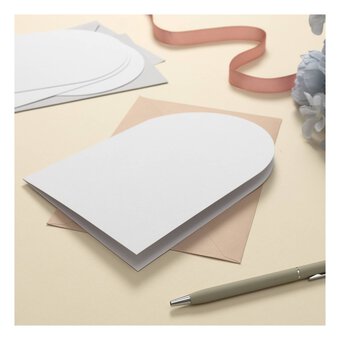 White Arched Cards 5 x 7 Inches 6 Pack