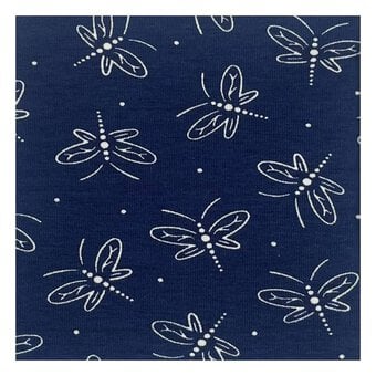 Dragonfly Cotton Spandex Jersey Fabric by the Metre
