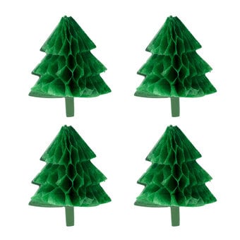 Honeycomb Christmas Tree Toppers 4 Pack