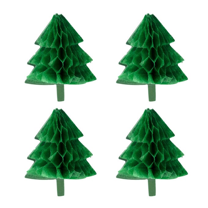 Honeycomb Christmas Tree Toppers 4 Pack image number 1