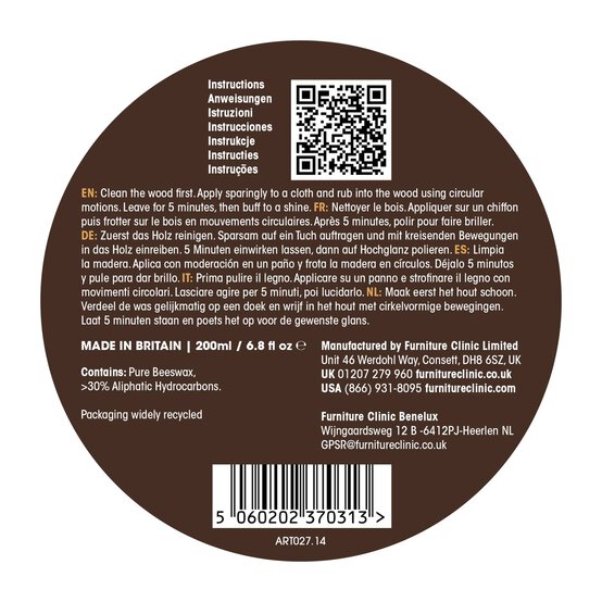 Furniture Clinic Beeswax Polish 200ml image number 9