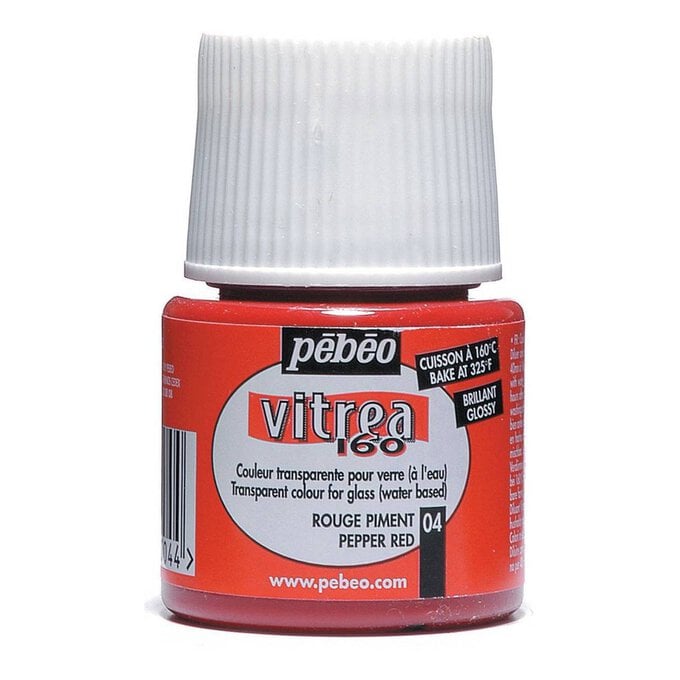 Pebeo Pepper Red Vitrea 160 Paint 45ml image number 1