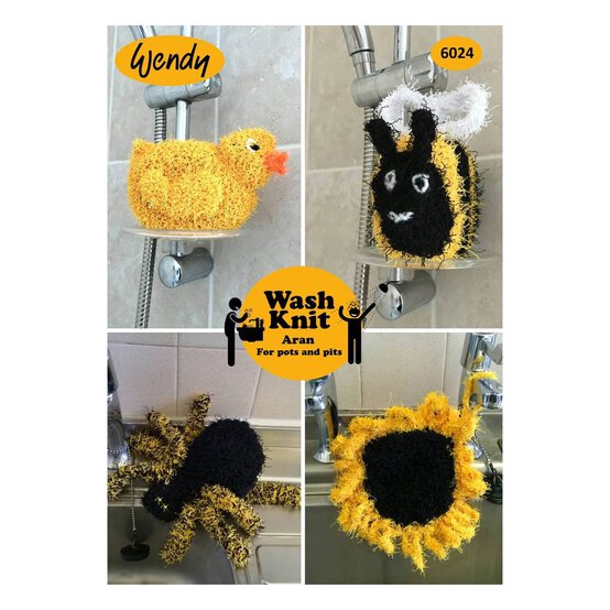 Wendy Wash Knit Aran Kitchen and Bathroom Fun Digital Pattern 6024 image number 1