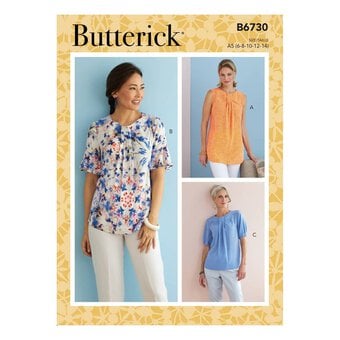 Butterick Women's Top Sizes 14 to 22 Sewing Pattern B6730