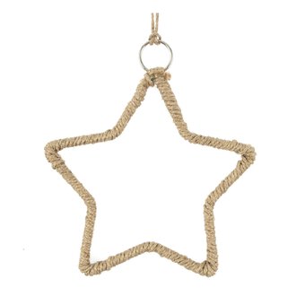 Hanging Twine Star Decoration 10cm