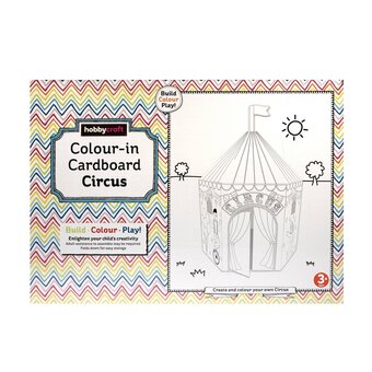 Colour-In Cardboard Circus Tent