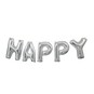 Silver Happy Birthday Balloon Banner Kit image number 3