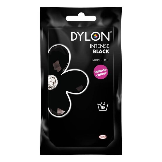 Dylon Intense Black Hand Wash Fabric Dye 50g image number 1