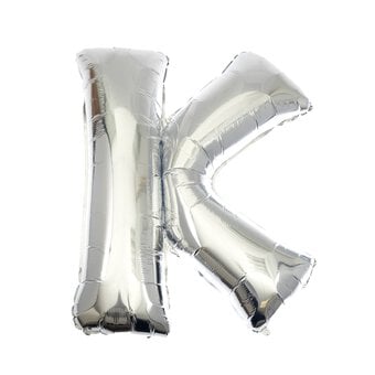 Extra Large Silver Foil Letter K Balloon