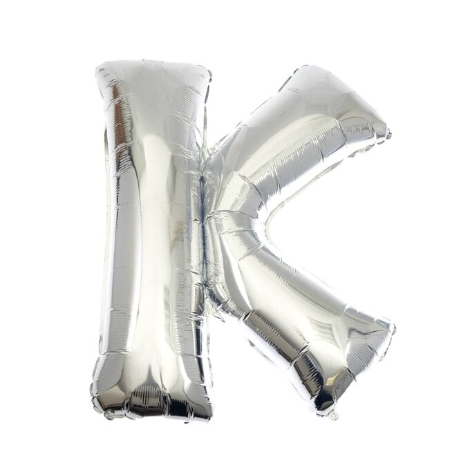 Extra Large Silver Foil Letter K Balloon image number 1