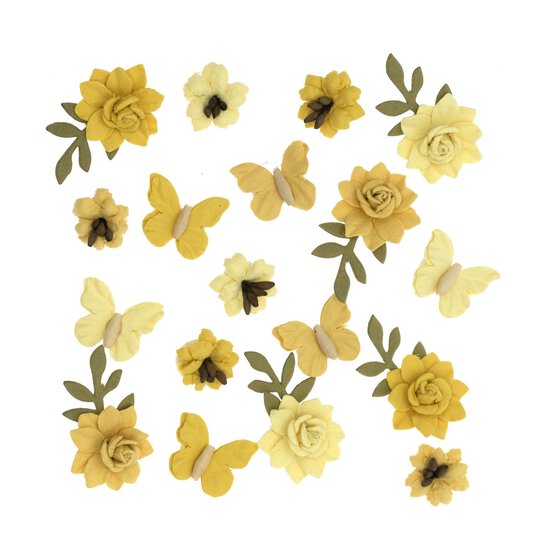 Handmade Sunshine Cloria Flowers 18 Pack image number 1