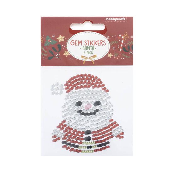Santa Gem Stickers 2 Pack  image number 4
