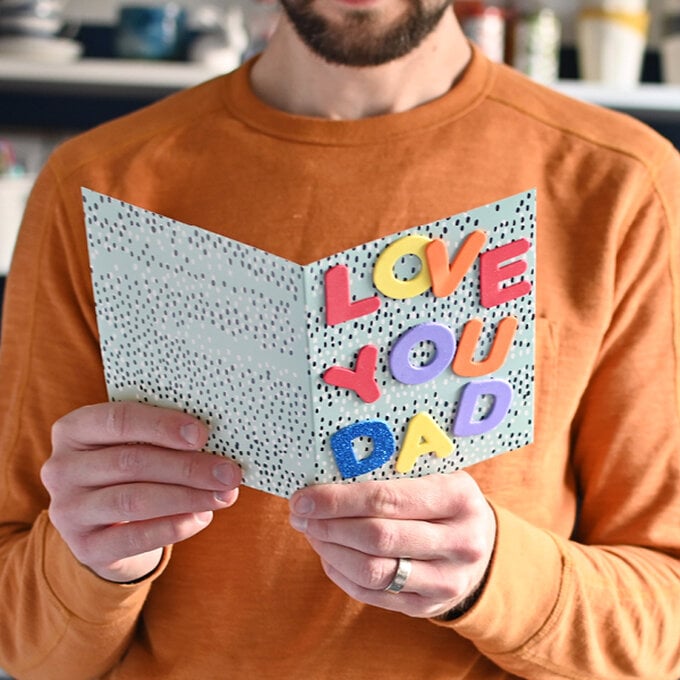 How to Make a Father's Day Sticker Card image number 1