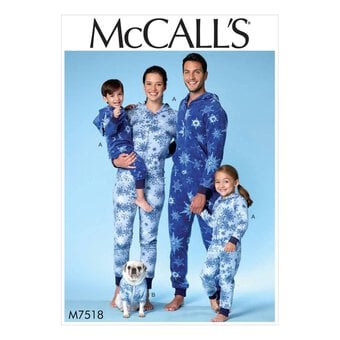 McCall’s Family Onesies Sewing Pattern M7518 (3-8)