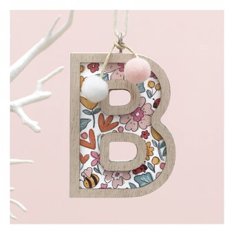 Hanging Wooden Letter B 7.5cm