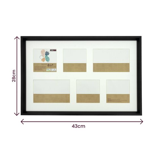 Black Multi-Aperture Frame 28cm x 43cm image number 2